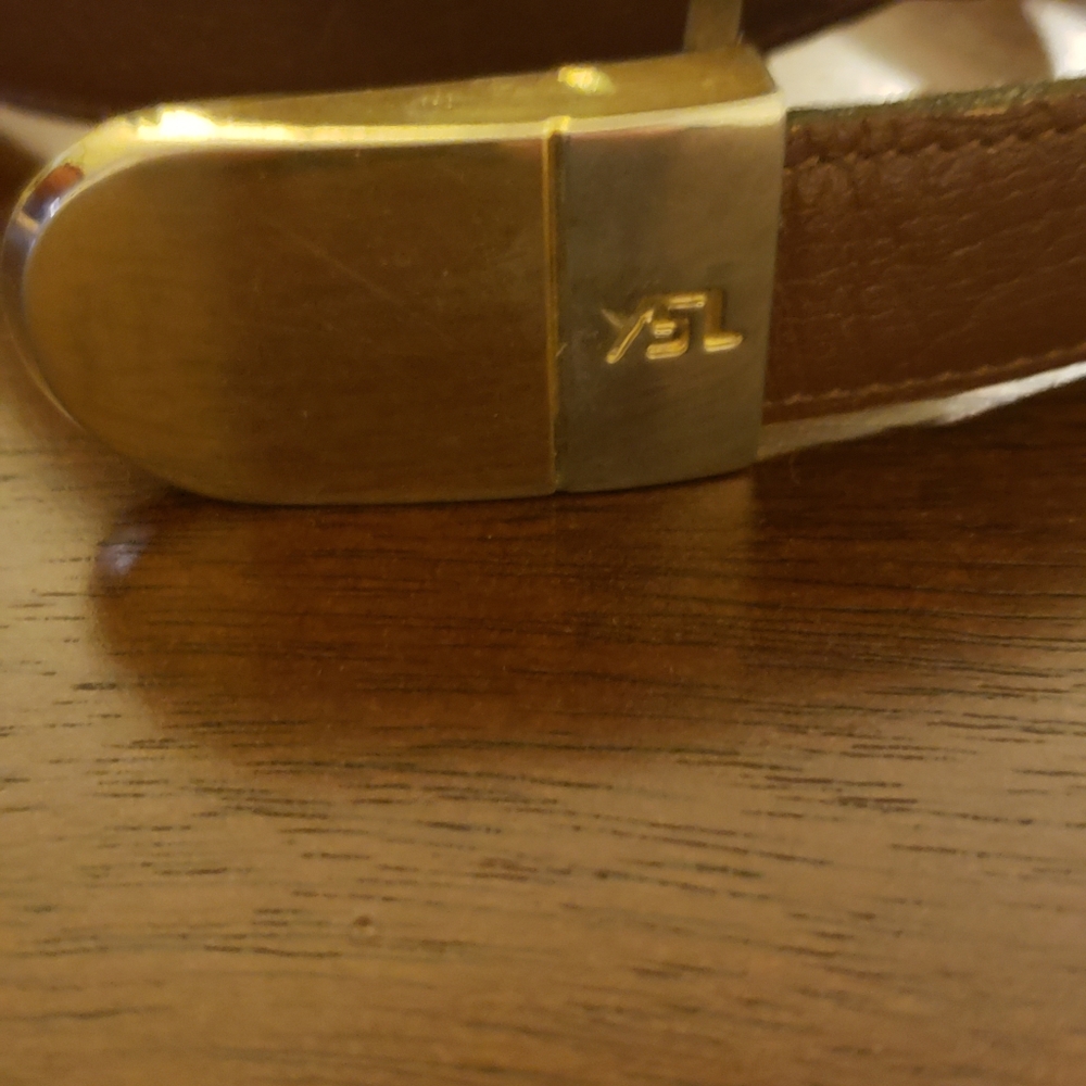 YSL vintage leather belt